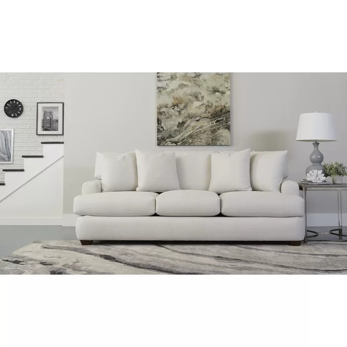 Couch: 90'' Recessed Arm Sofa with Reversible Cushions