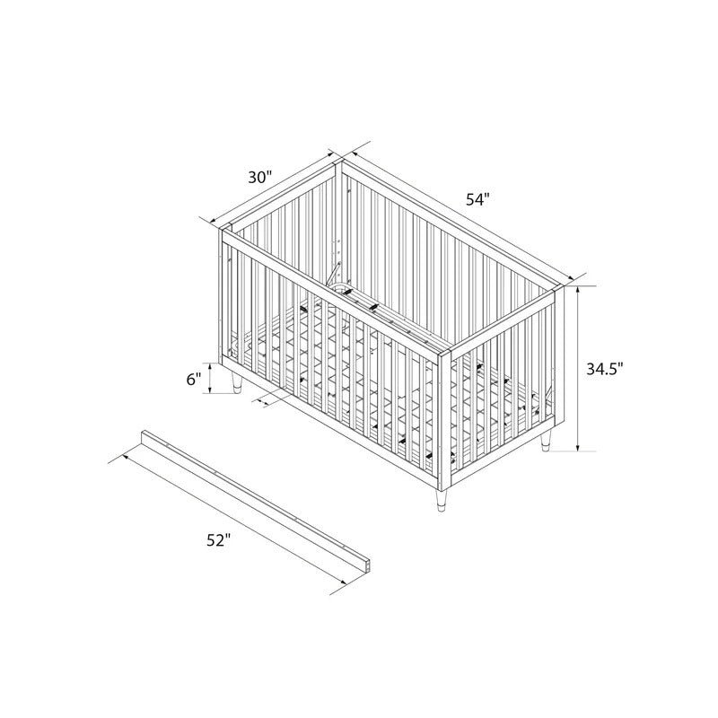 Cribs: 3-in-1 Convertible Crib