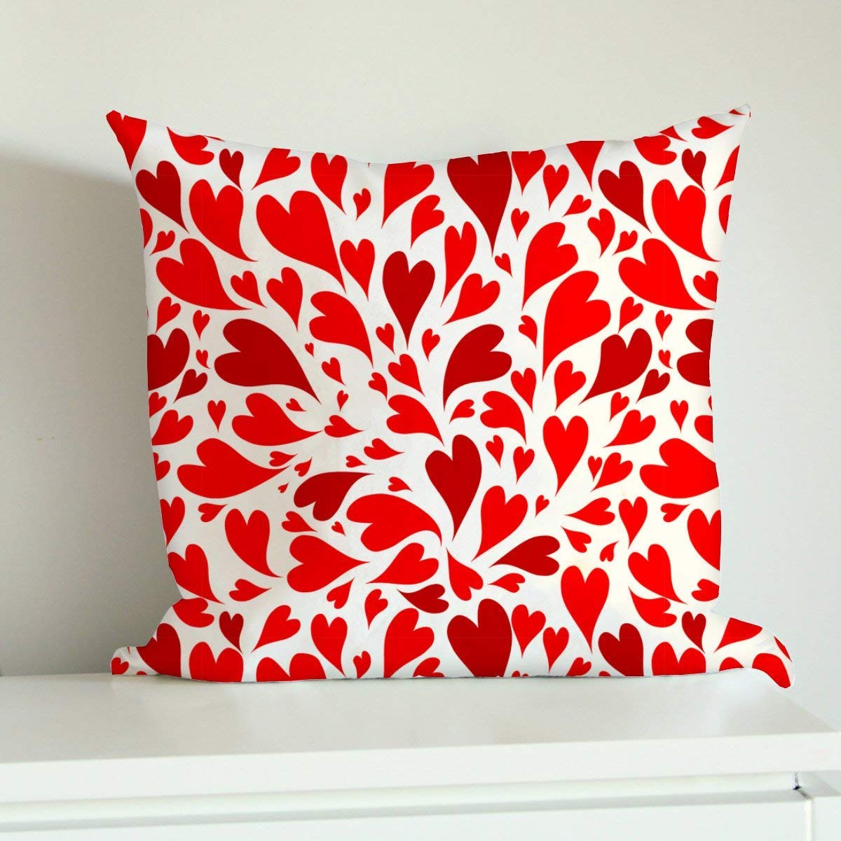 Cushion Cover: Designer Decorative Anniversary/Valentines Day Love Gifting Heart Throw Pillow/Cushion Cover