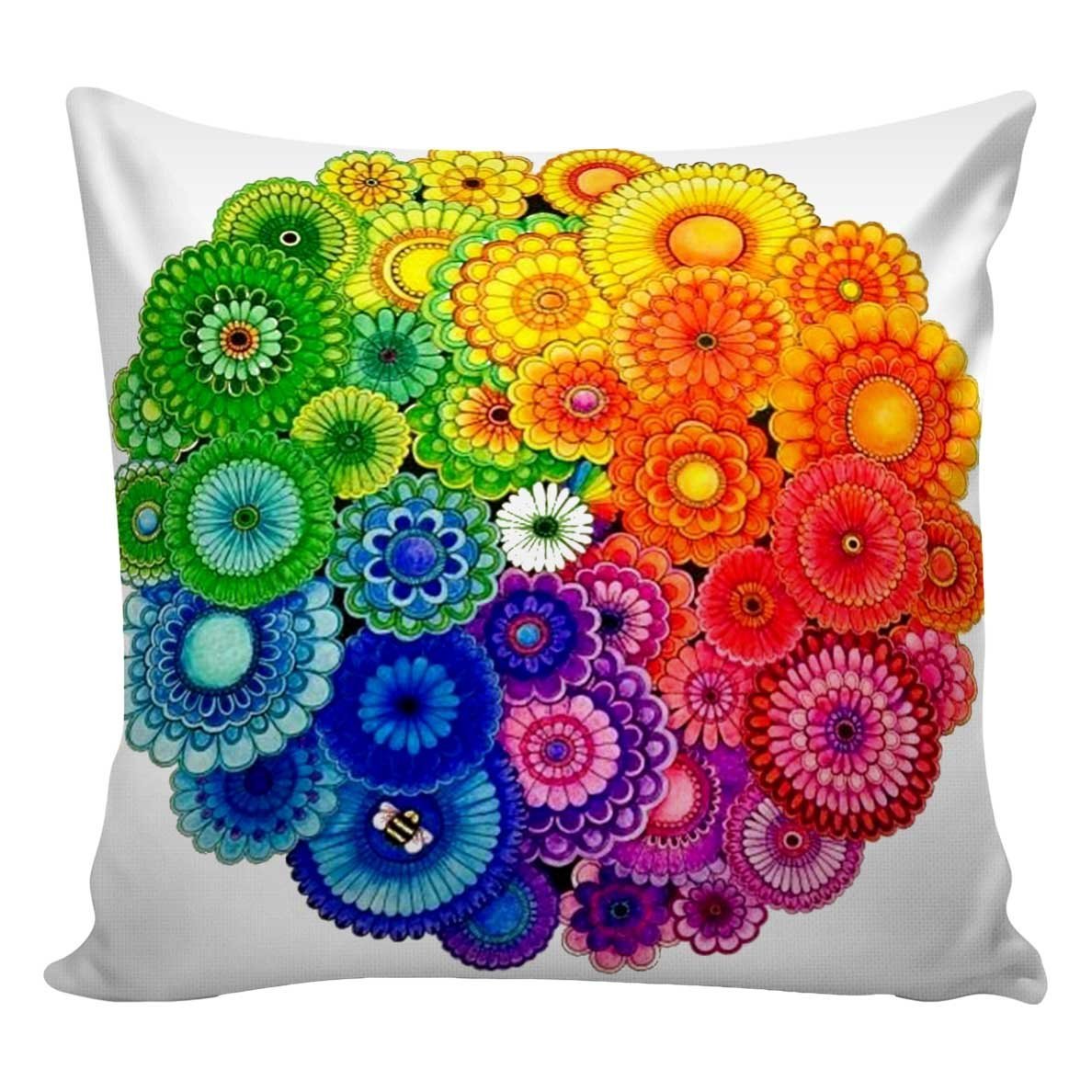 Cushion Covers: 5 Multi Colored Decorative Hand Made Cotton Cushion Covers