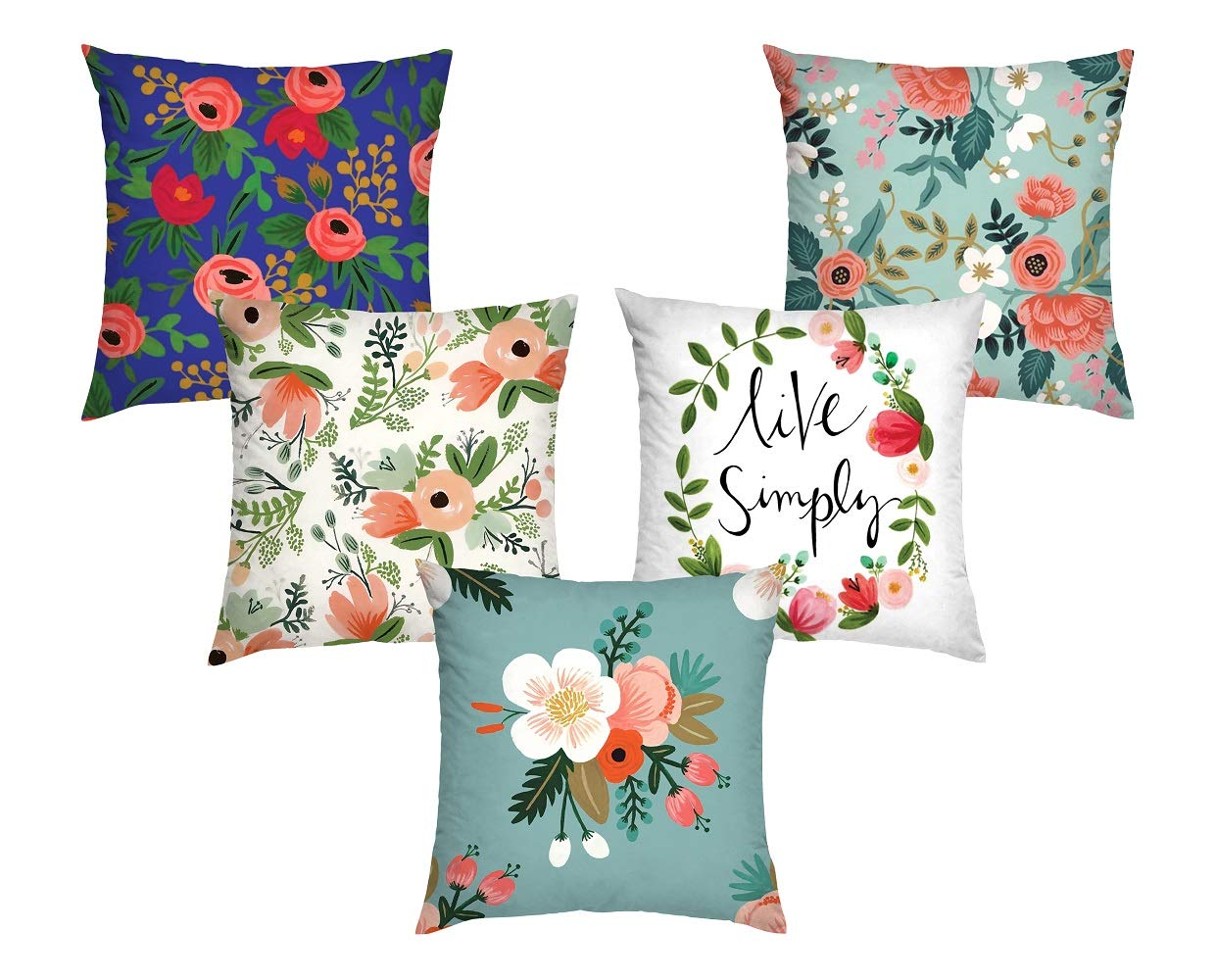 Cushion Covers: Set of 5 Turkish Designer Decorative Throw Pillow/Cushion Covers