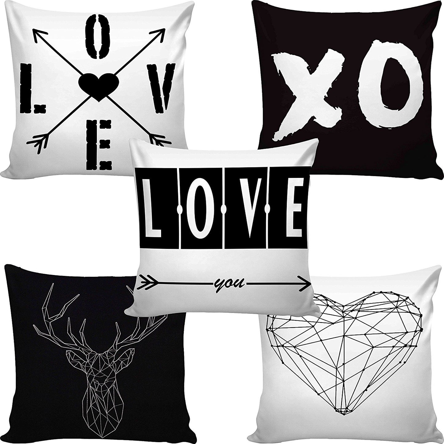 Cushion Covers: Set of 5 Cotton Cushion Covers
