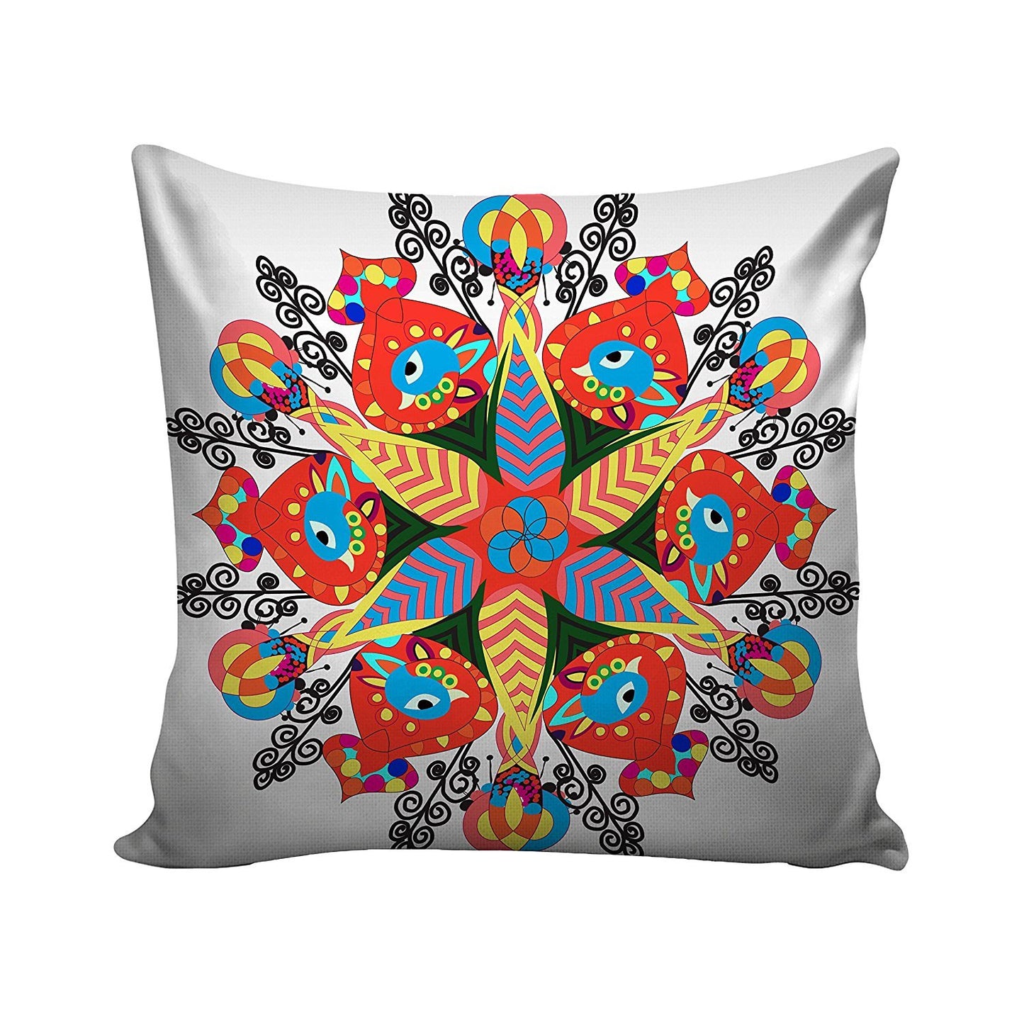Cushion Covers: Set of 5 Multi Colored Decorative Hand Made Cotton Cushion Covers