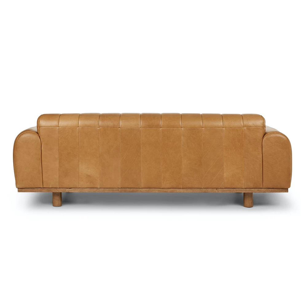 Designer Sofa Set:- Vintage American Style Leatherette Luxury Furniture Sofa Set (Tan)