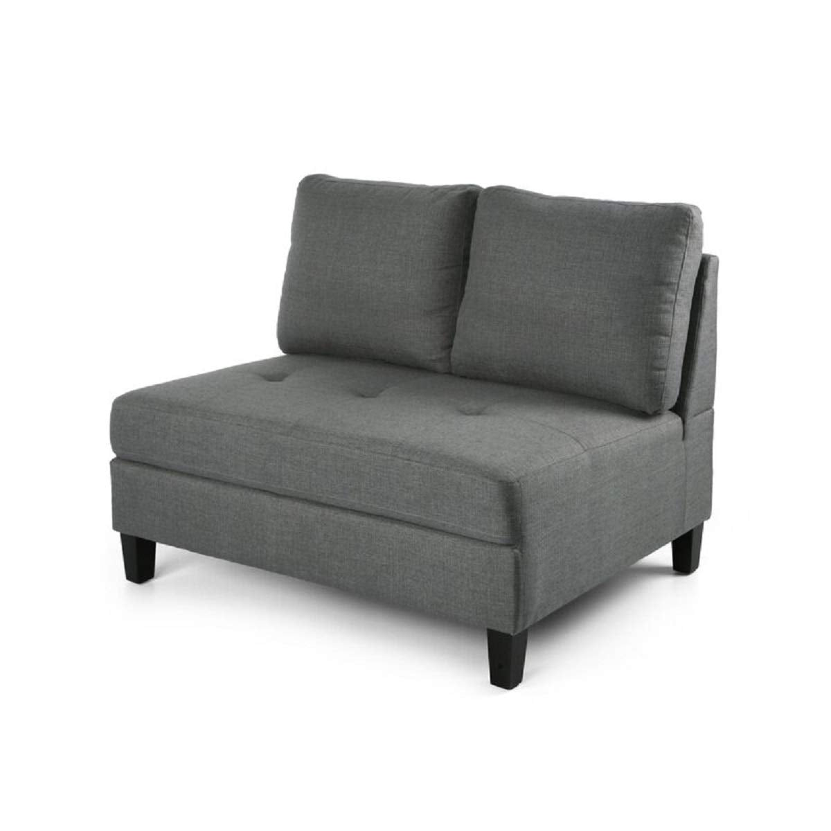 Designer Sofa Set:- Grey L Shape 6 Seater Fabric Luxury Furniture Sofa Set