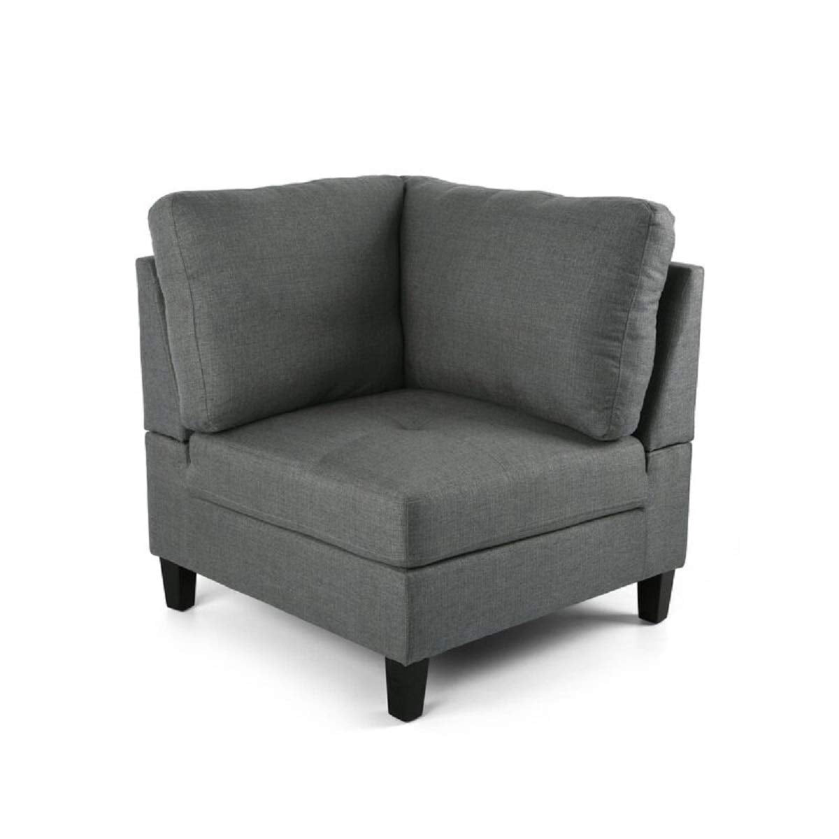 Designer Sofa Set:- Grey L Shape 6 Seater Fabric Luxury Furniture Sofa Set