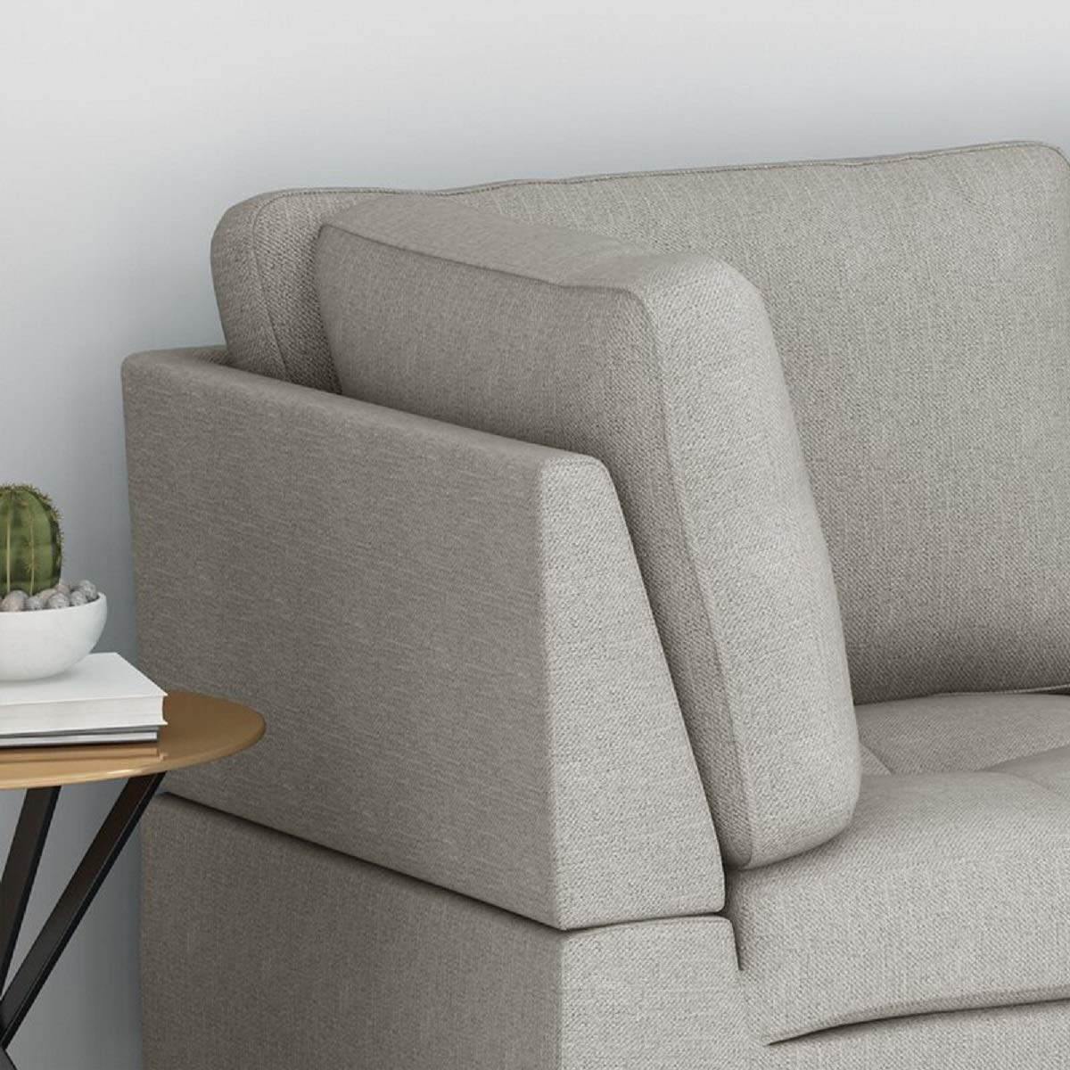 Designer Sofa Set:- Daiya L Shape 6 Seater Fabric Sofa Set luxury furniture (Grey)