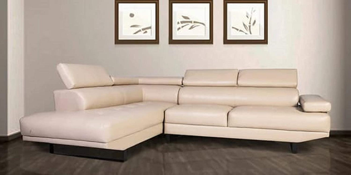 Designer Sofa Set:- Hugo L Shape 5 Seater Leatherette Sofa Set Luxury Furniture