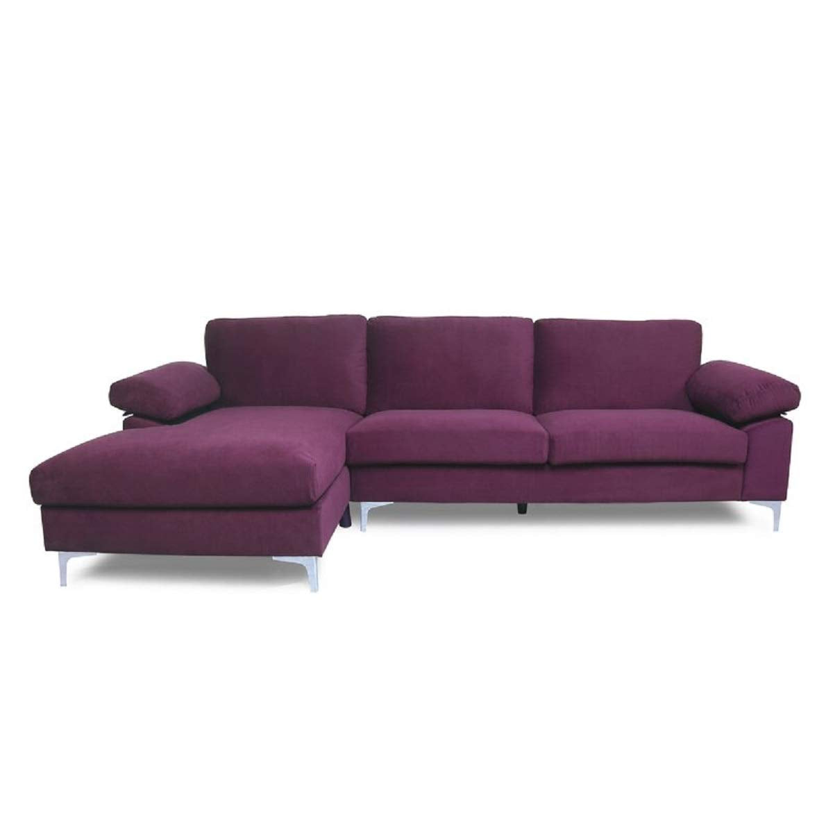 Designer Sofa Set:- Daiyan L Shape 5 Seater Velvet Luxury Furniture Sofa Set
