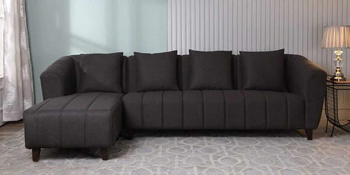 Designer Sofa Set:- Luxury Furniture L Shape 5 Seater Fabric Sofa Set