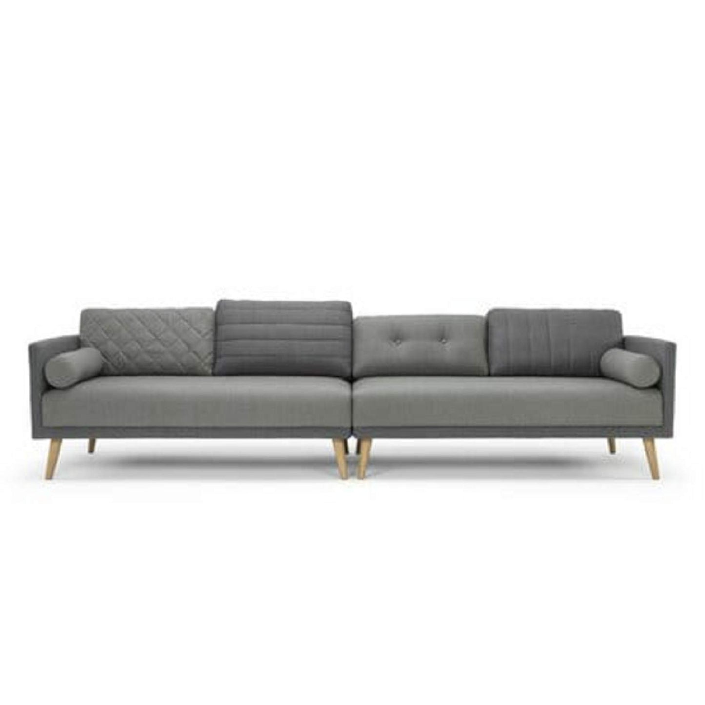 Designer Sofa Set:- Regal 5 Seater Fabric Luxury Furniture Sofa Set (Grey)