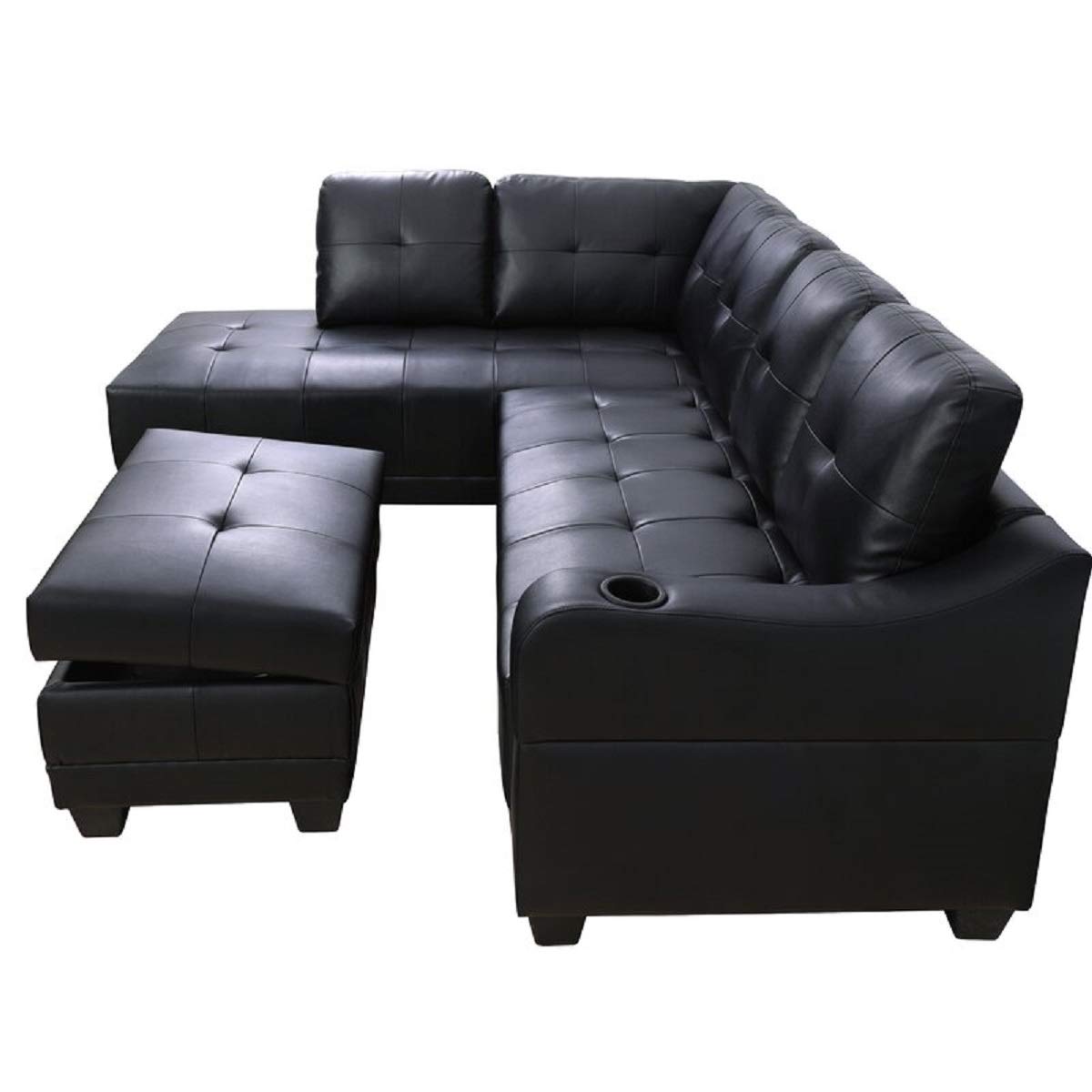 Designer Sofa Set:- Rey L Shape Sofa Set Leatherette Sofa Set Luxury Furniture
