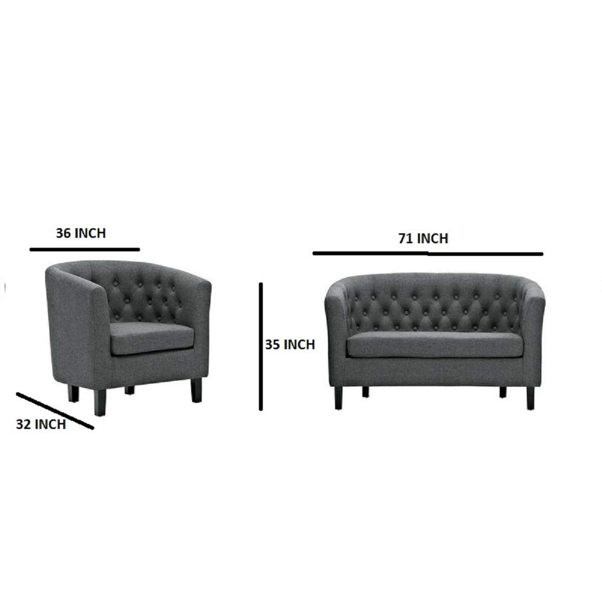 Designer Sofa Set:- ZIAA 3+1+1 Fabric Sofa Set (Light Slate Green)