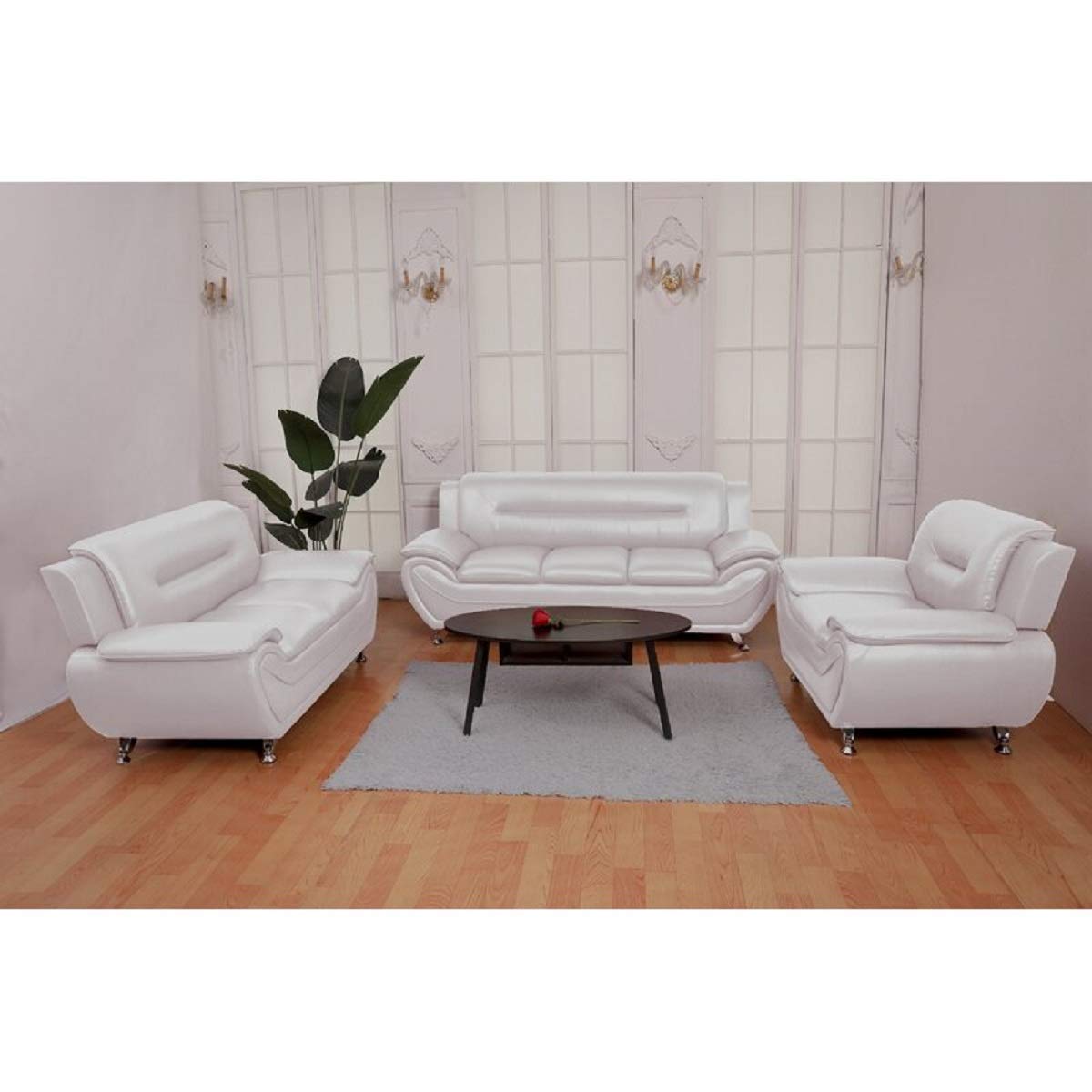 Designer Sofa Set:- ZIAA 3+2+1 Leatherette Sofa Set