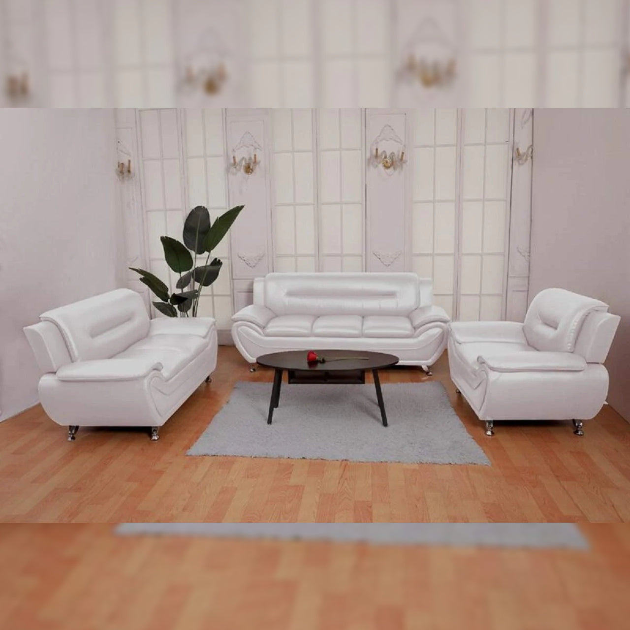Designer Sofa Set- ZIAA 3+2+1 Leatherette Sofa Set