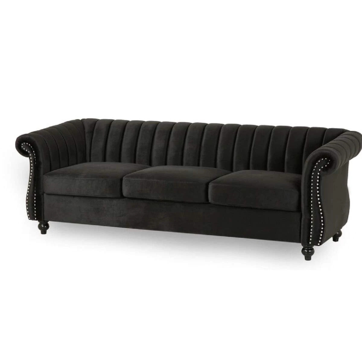 Designer Sofa Set:- 3 Seater Velvet Fabric Luxury Furniture Sofa Set