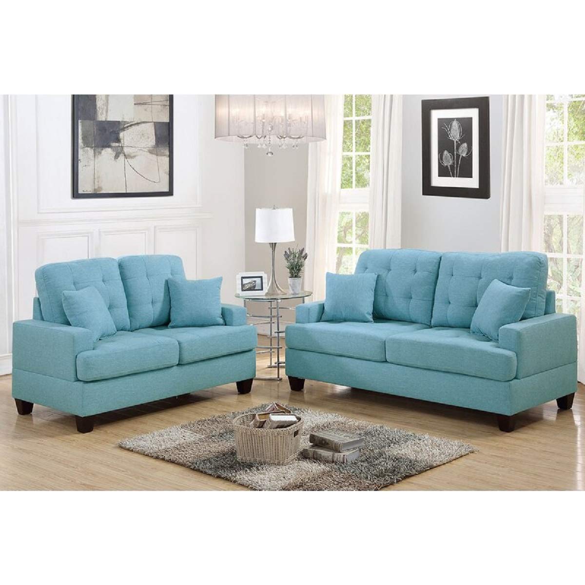 Designer Sofa Set:- AMIA 3+2 Fabric Luxury Furniture Sofa Set (Grey)
