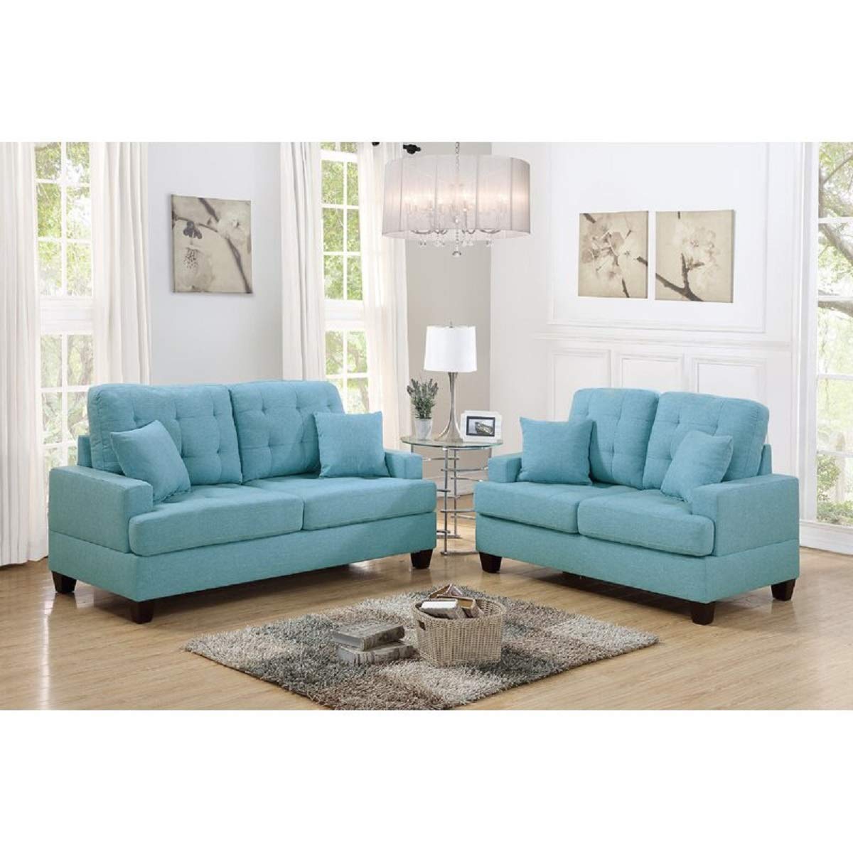 Designer Sofa Set:- AMIA 3+2 Fabric Luxury Furniture Sofa Set (Grey)