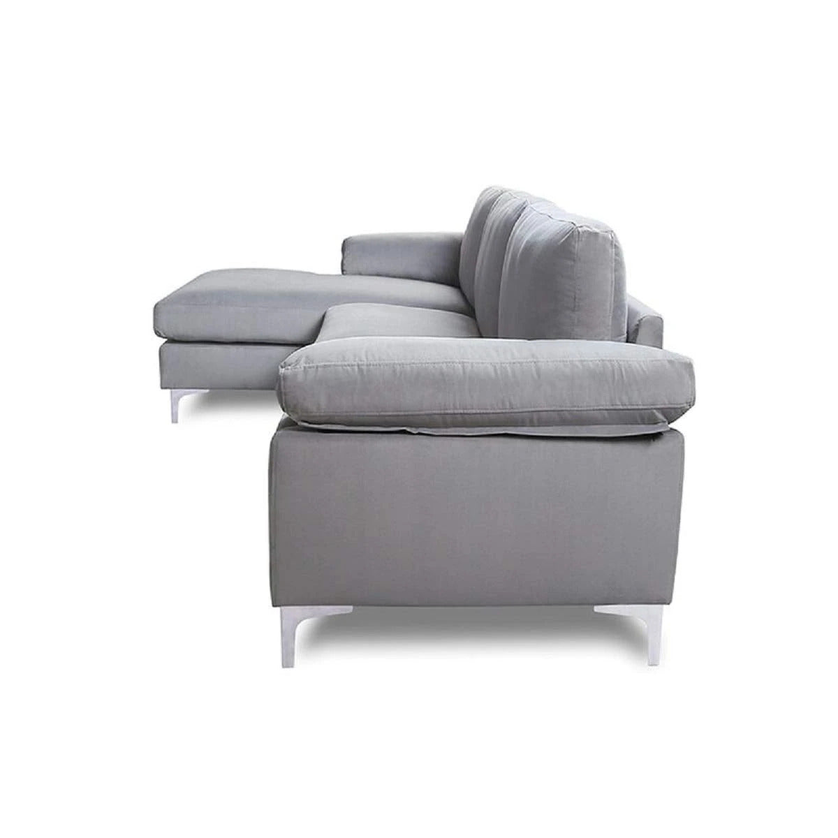 Designer Sofa Set:- Daiyan L Shape 5 Seater Velvet Luxury Furniture Sofa Set