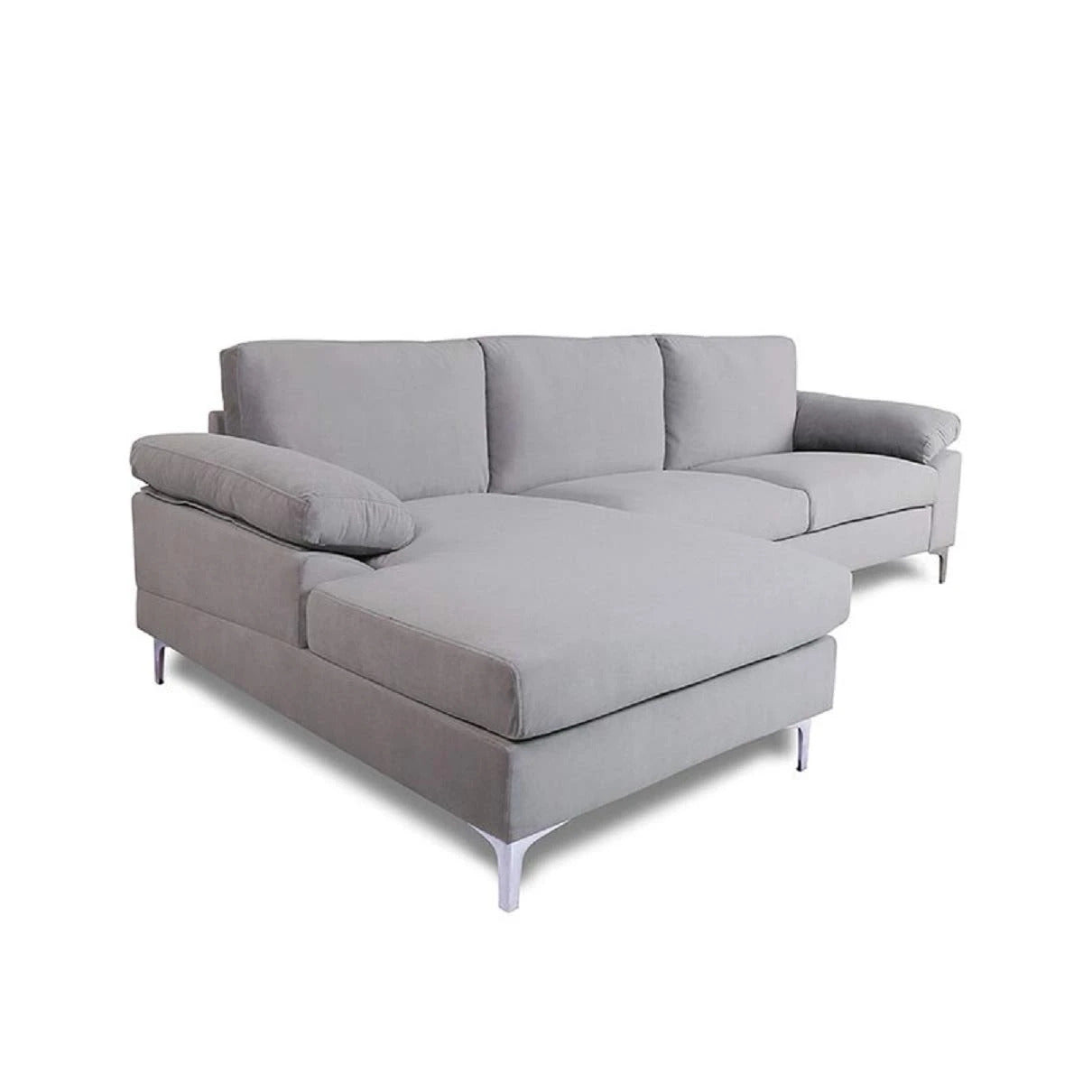 Designer Sofa Set:- Daiyan L Shape 5 Seater Velvet Luxury Furniture Sofa Set