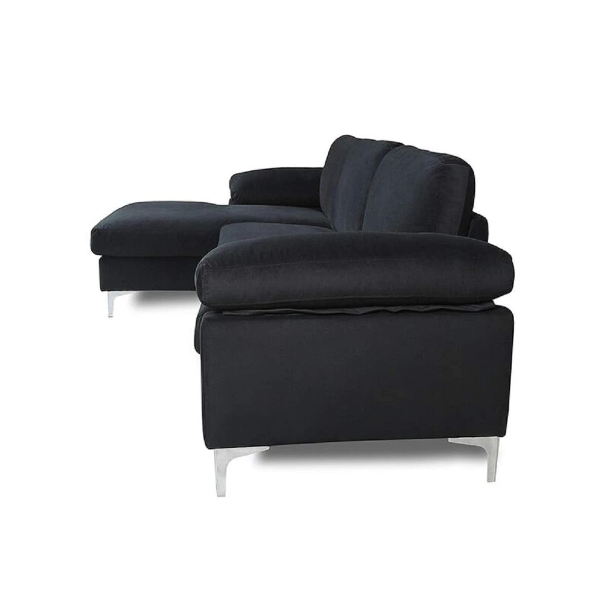 Designer Sofa Set:- Daiyan L Shape 5 Seater Velvet Luxury Furniture Sofa Set