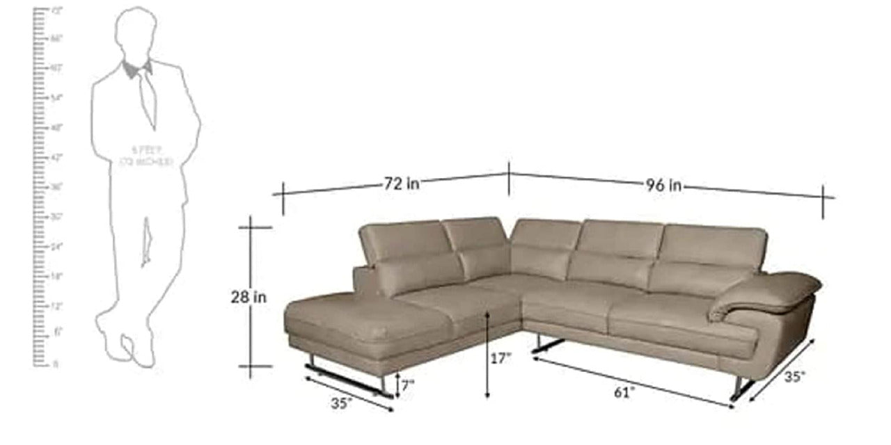 Designer Sofa Set:- Hugo L Shape 5 Seater Leatherette Sofa Set Luxury Furniture