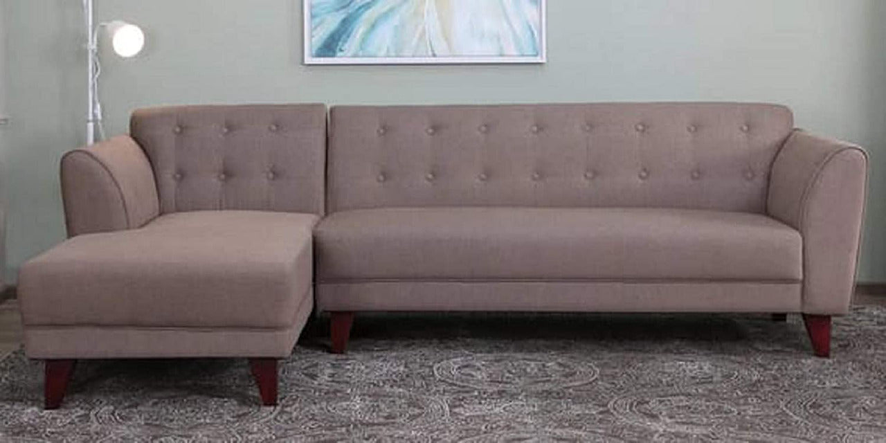 Designer Sofa Set:- LAILY L Shape Fabric 4 Seater Sofa Set Luxury Furniture