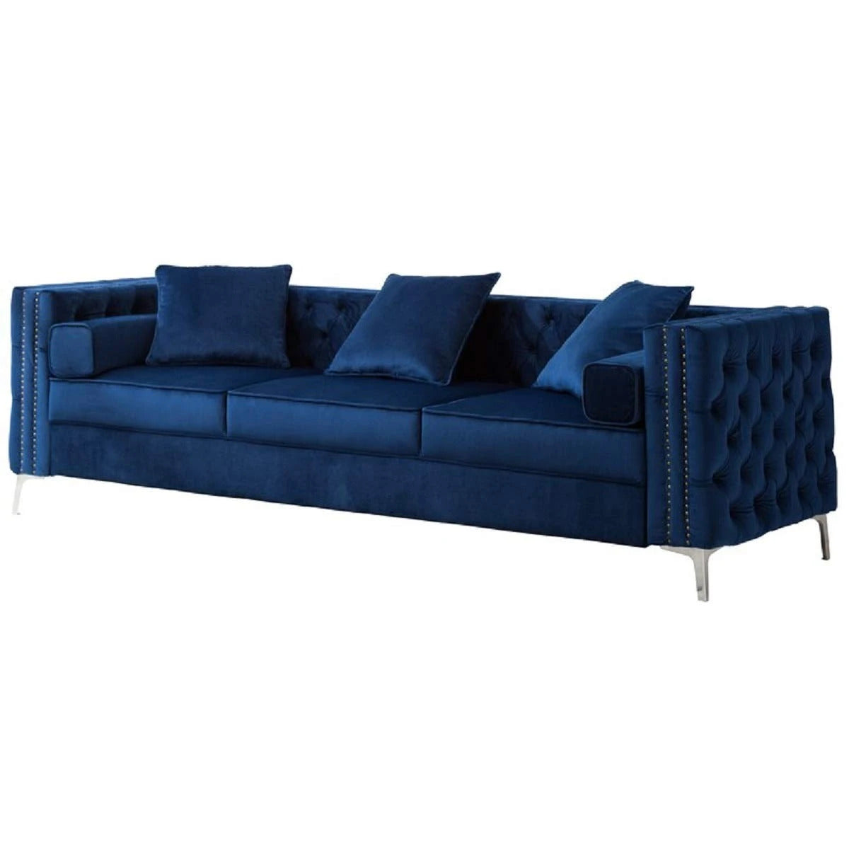 Designer Sofa Set:- Logue 3 Seater Velvet Fabric Luxury Furniture Sofa Set