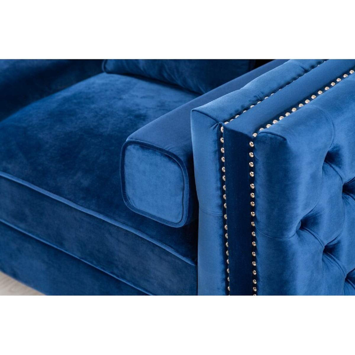 Designer Sofa Set:- Logue 3 Seater Velvet Fabric Luxury Furniture Sofa Set