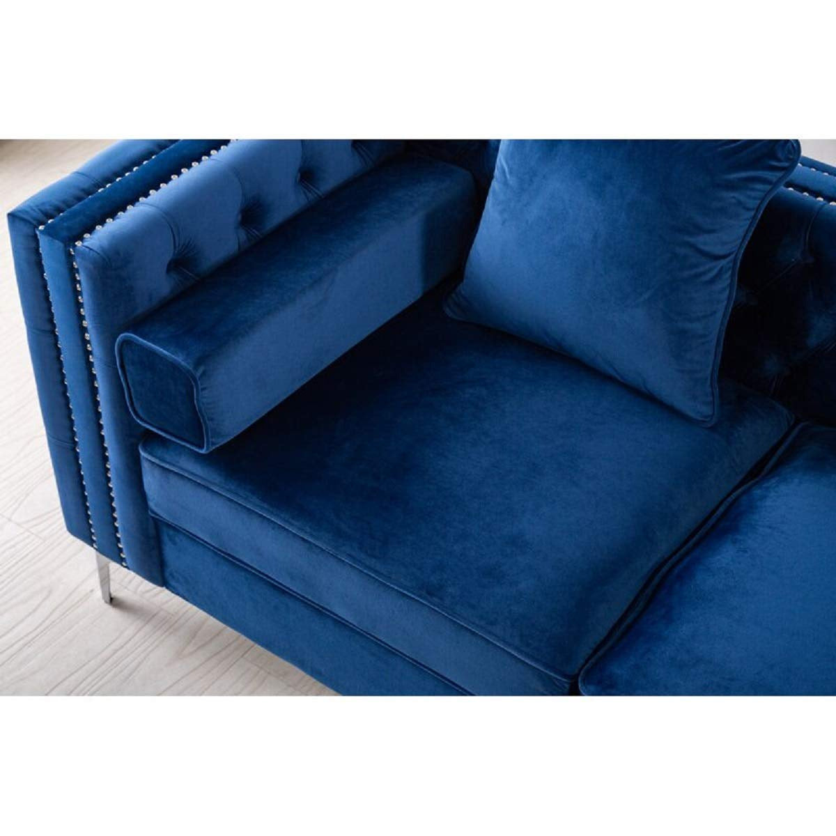 Designer Sofa Set:- Logue 3 Seater Velvet Fabric Luxury Furniture Sofa Set