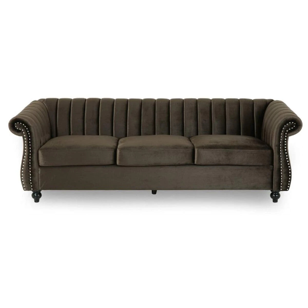 Designer Sofa Set:- 3 Seater Velvet Fabric Luxury Furniture Sofa Set