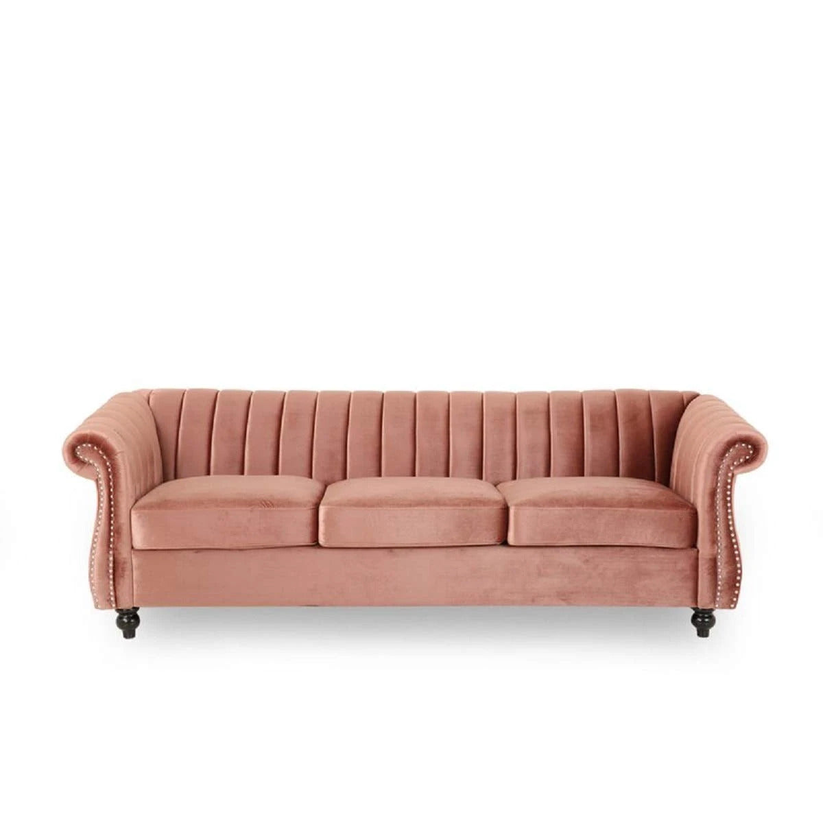 Designer Sofa Set:- 3 Seater Velvet Fabric Luxury Furniture Sofa Set