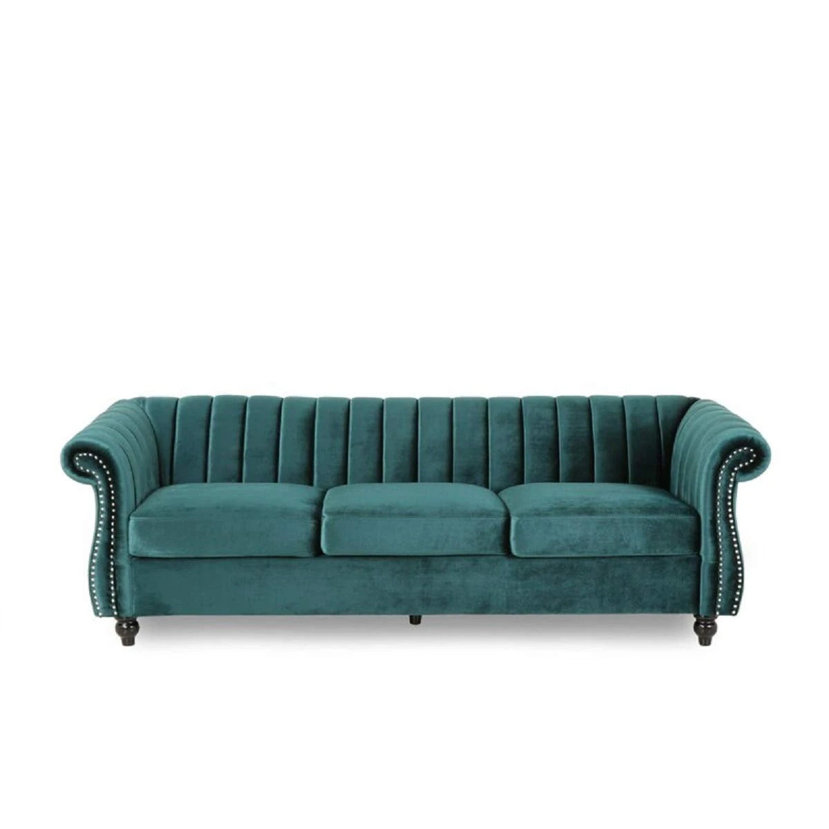 Designer Sofa Set:- 3 Seater Velvet Fabric Luxury Furniture Sofa Set