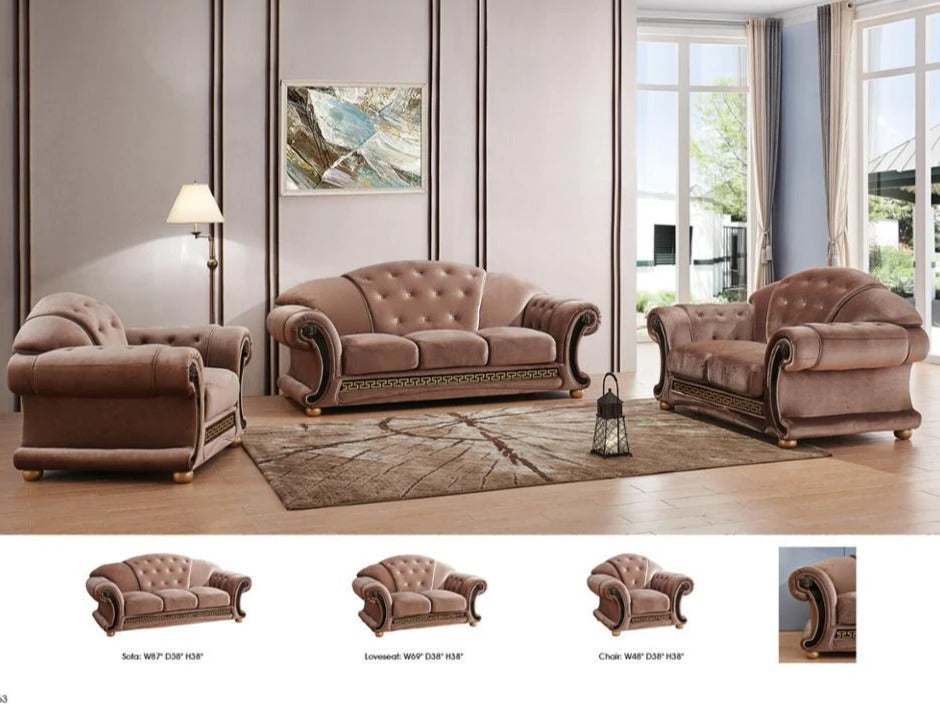 Designer Sofa Set:- American Style Leatherette with wood Luxury Furniture Sofa Set