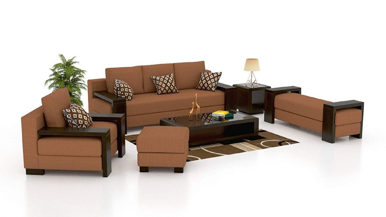 Designer Sofa Set:- Paes 3+2+1 Fabric Wooden Luxury Furniture Sofa Set