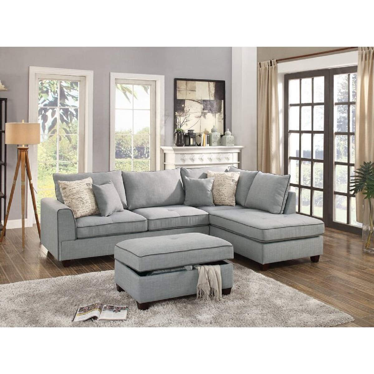 Designer Sofa Set:- Ray L shape 5 Seater Fabric Luxury Furniture Sofa Set