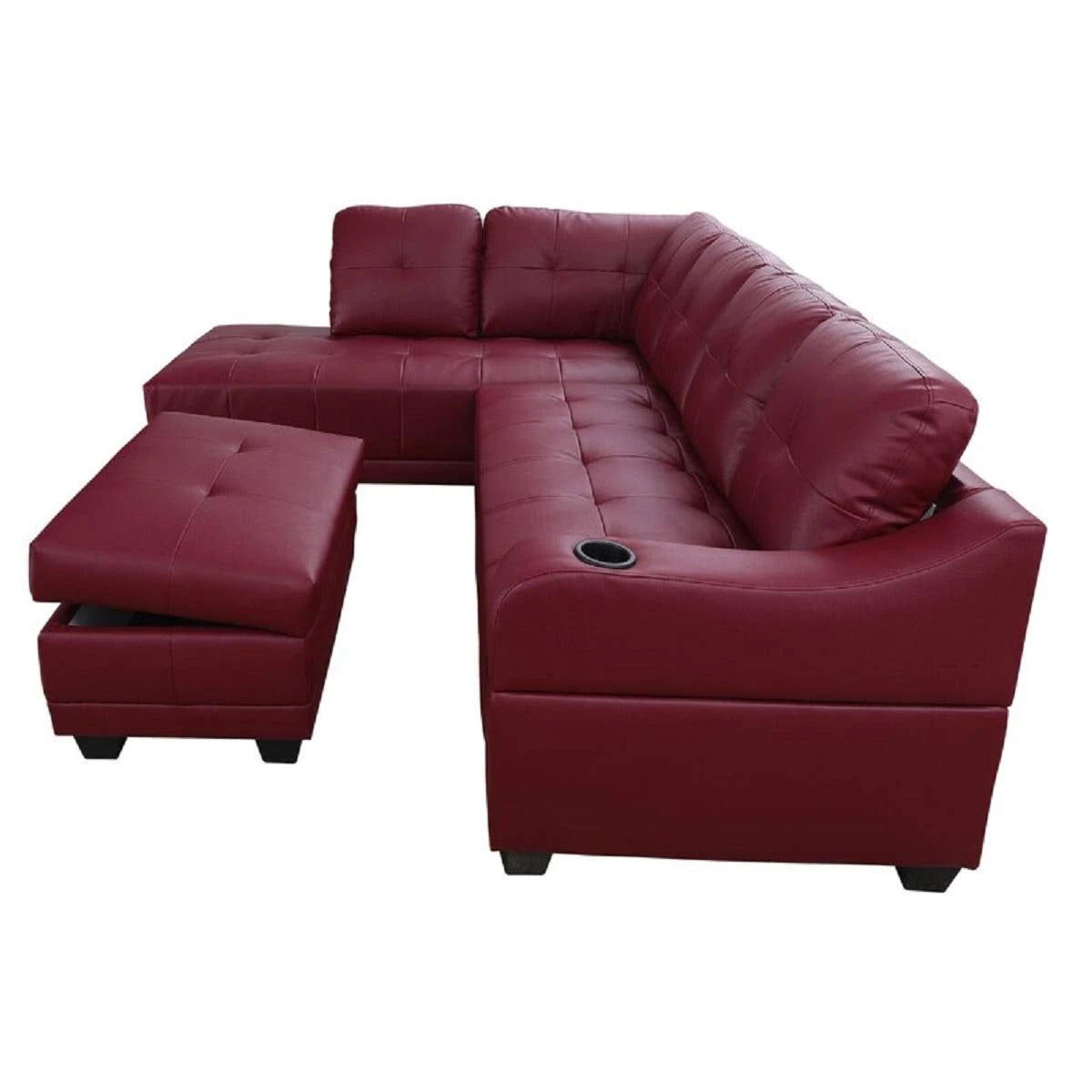 Designer Sofa Set:- Rey L Shape Sofa Set Leatherette Sofa Set Luxury Furniture