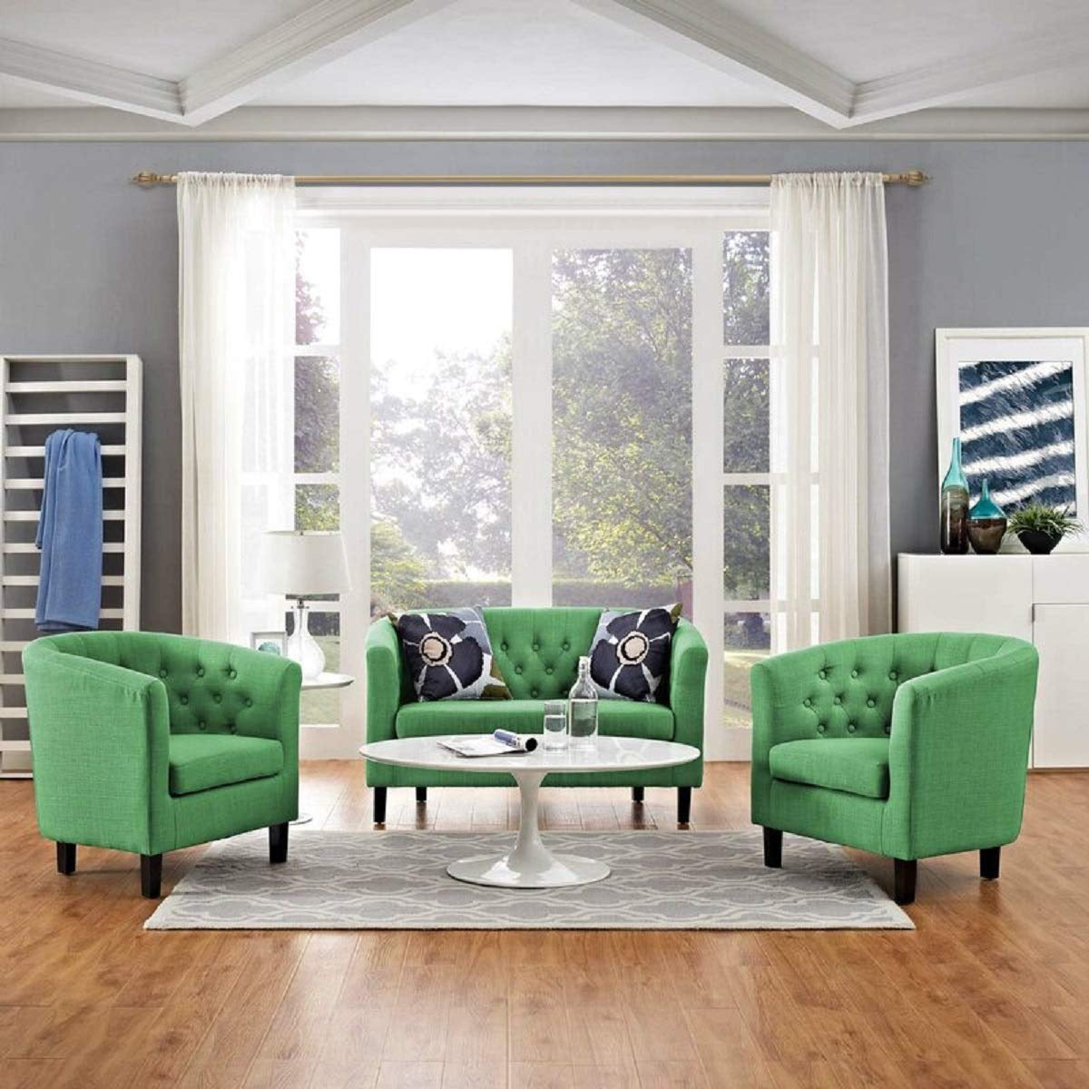 Designer Sofa Set:- ZIAA 3+1+1 Fabric Luxury Furniture Sofa Set