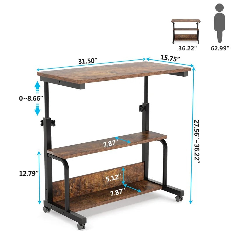 Computer Table: Desk With Large Storage