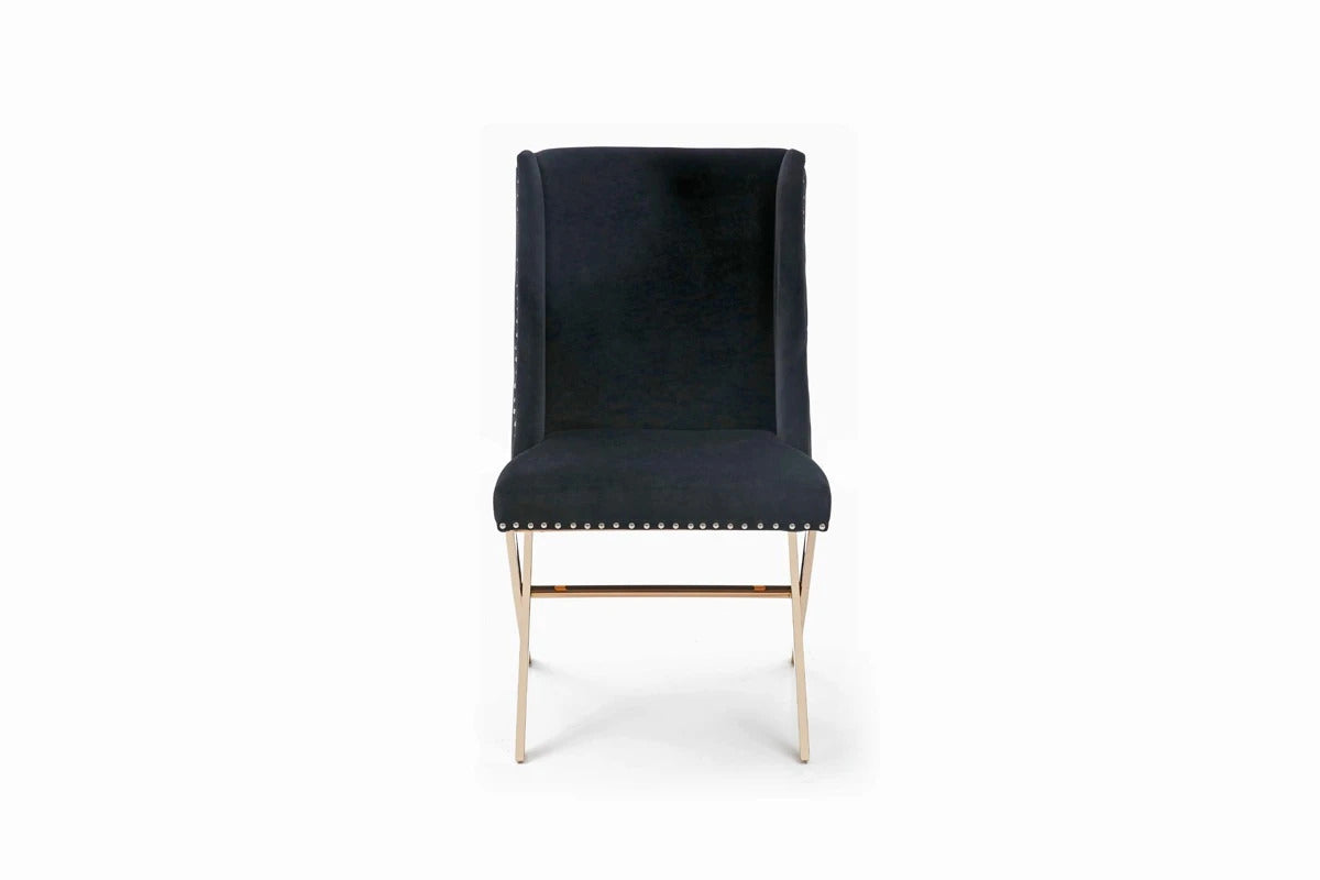 Dining Chair ALEX Black & Rosegold Dining Chair