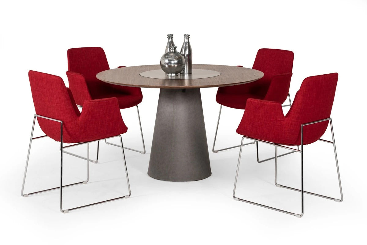 Dining Chair Alen Modern Red Fabric Dining Chair