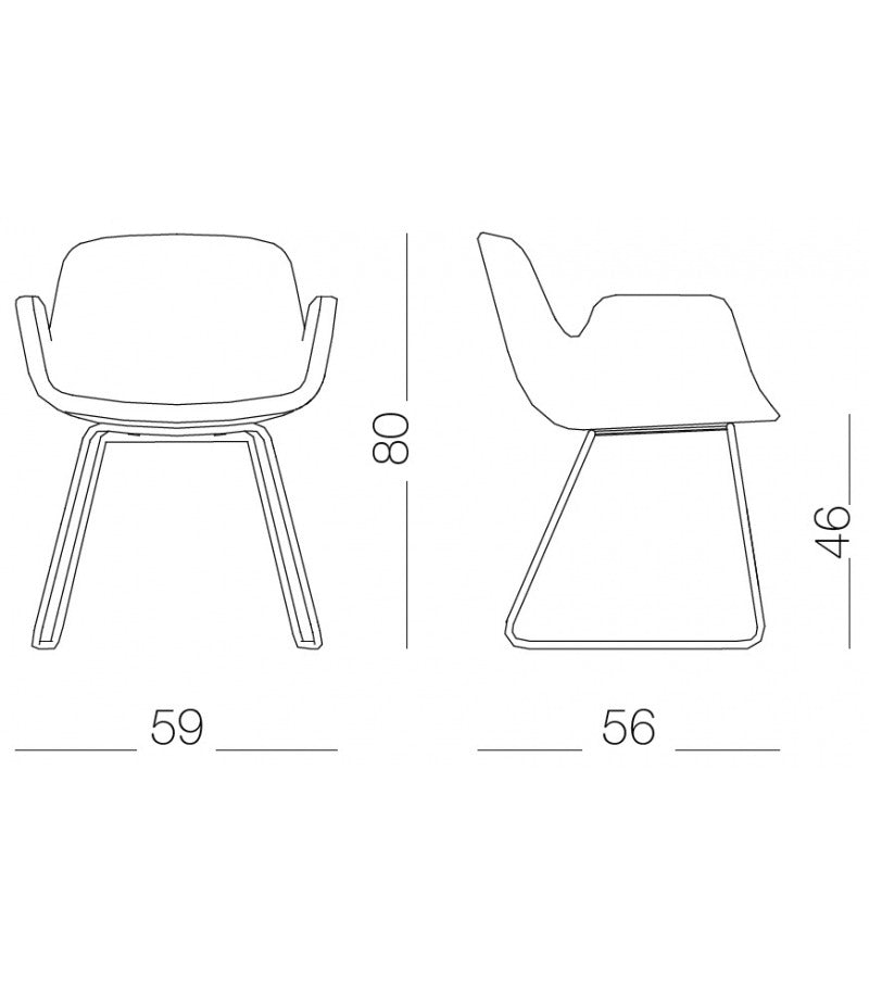 Dining Chair Alen Modern Red Fabric Dining Chair