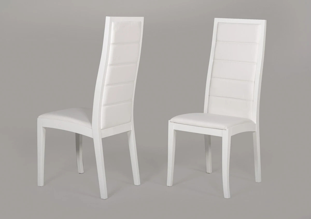 Dining Chair DENO Contemporary White Dining Chair (Set of 2)