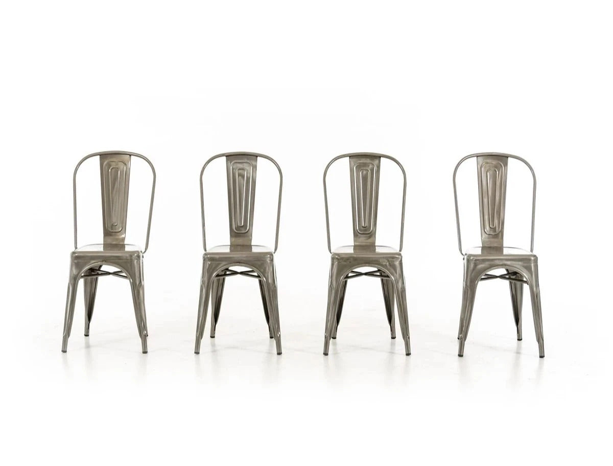 Dining Chair HOOD Modern Steel Dining Chair (Set of 2)