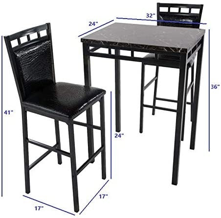 Dining Set 3 Piece Counter Height Dining Set
