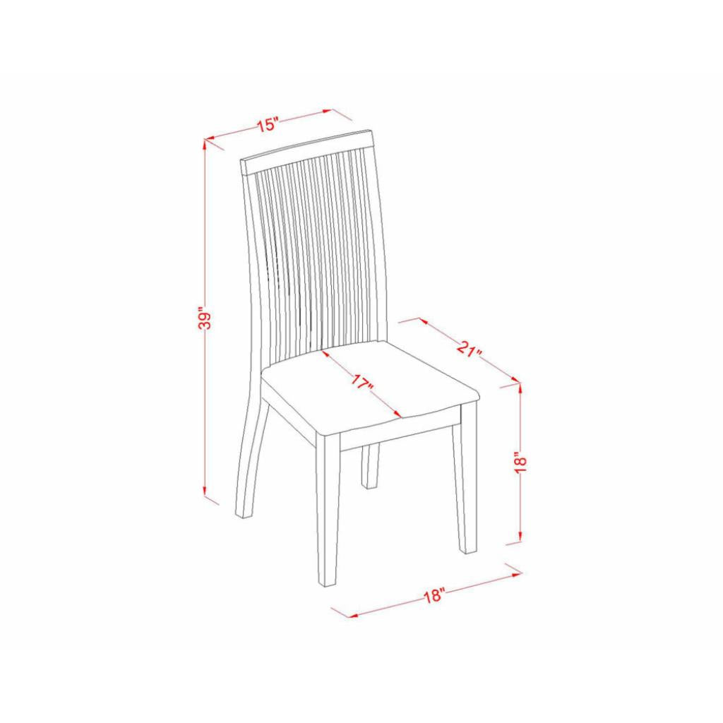 Dining Set: 3 Piece Dining Table Set with 2 Wood Seat Dining Chairs