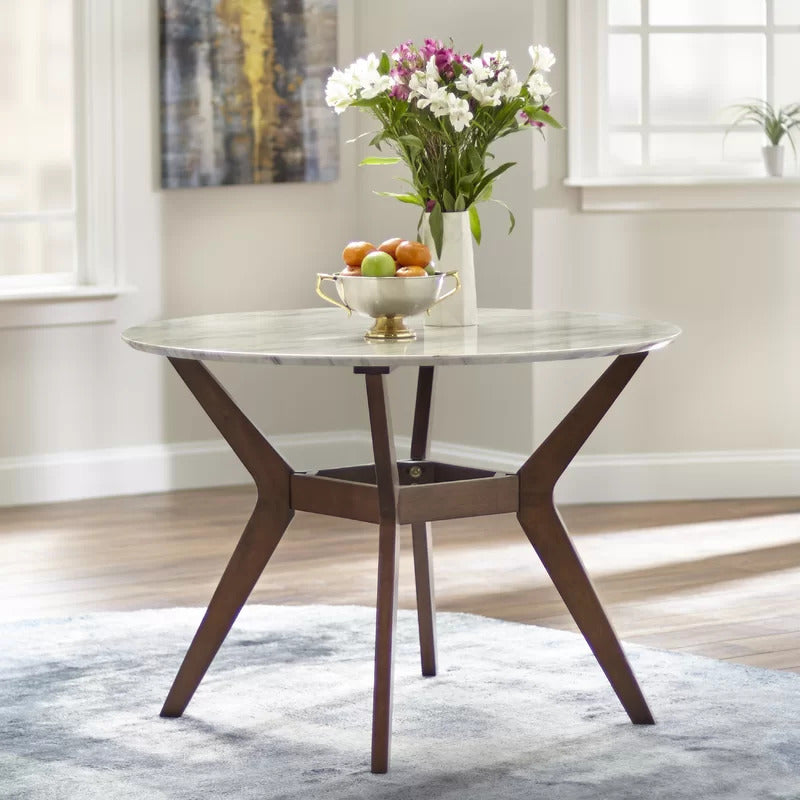 Dining Set: 3 Piece Round Dining Table With 2 Chairs
