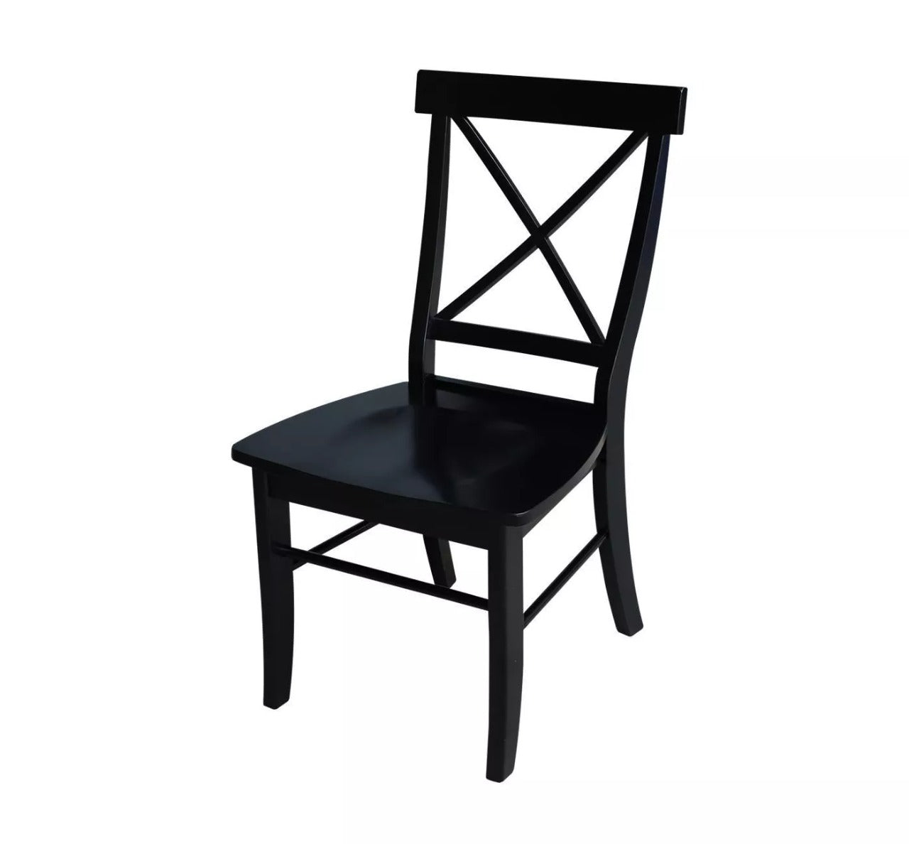 Dining Set 3 Piece Round Dining Table with 2 X-Back Chairs