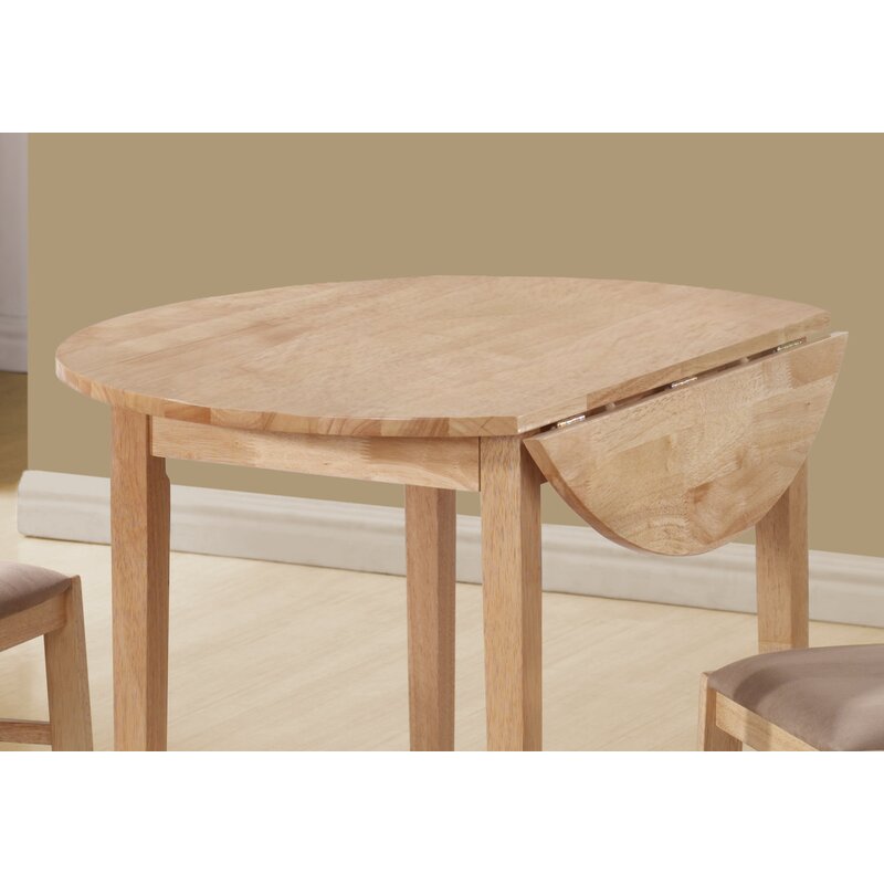 Dining Set 3 Piece Wooden Round Dining Table Set