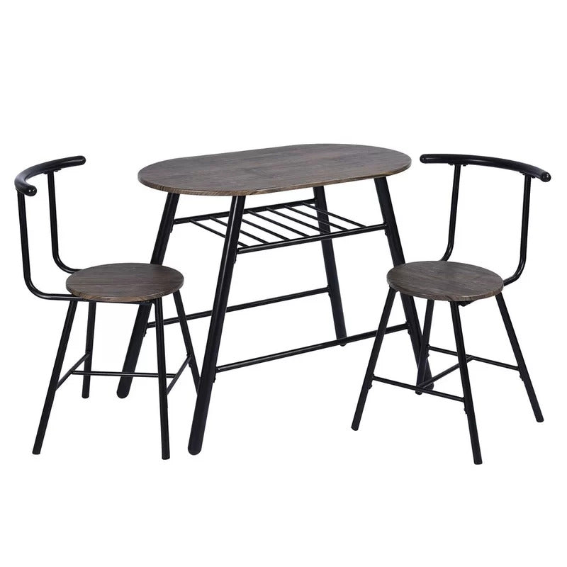 Dining Set: Dining Table with 2 Chairs Dining Set, Breakfast Table
